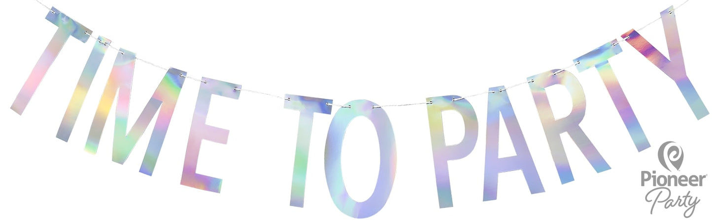 Γιρλάντα Γράμματα Time to Party Iridescent / 200 εκ