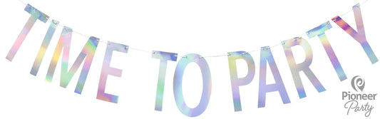 Γιρλάντα Γράμματα Time to Party Iridescent / 200 εκ