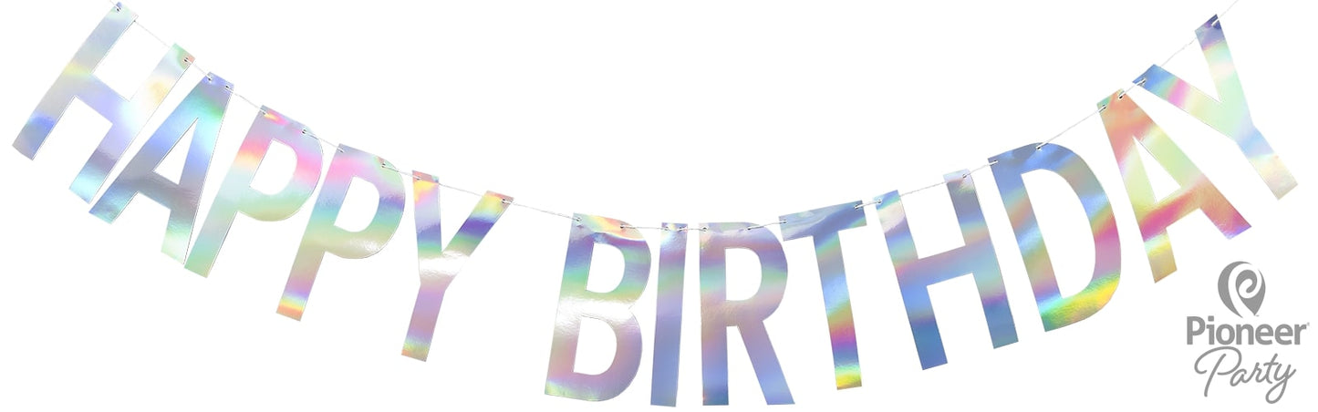 Γιρλάντα Γράμματα Happy Birthday Iridescent / 200 εκ