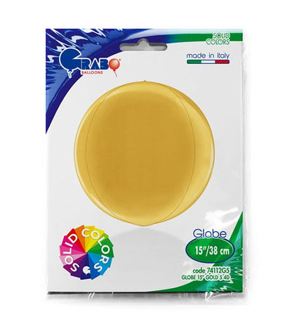15" Μπαλόνι Χρυσό Τρισδιάστατη Σφαίρα ORBZ