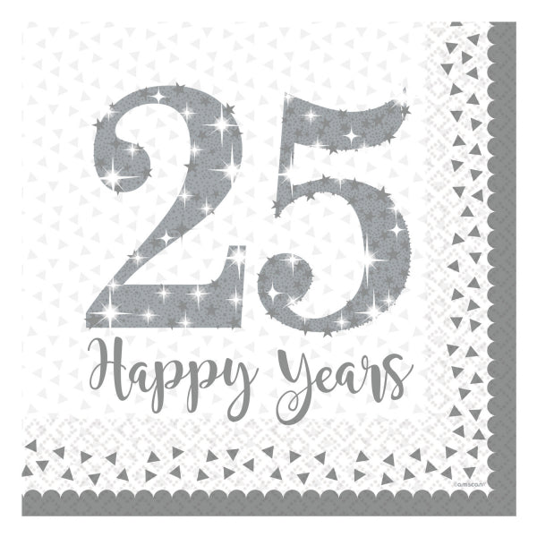 Χαρτοπετσέτες Φαγητού 33εκ 25 Anniversary /16 τεμ