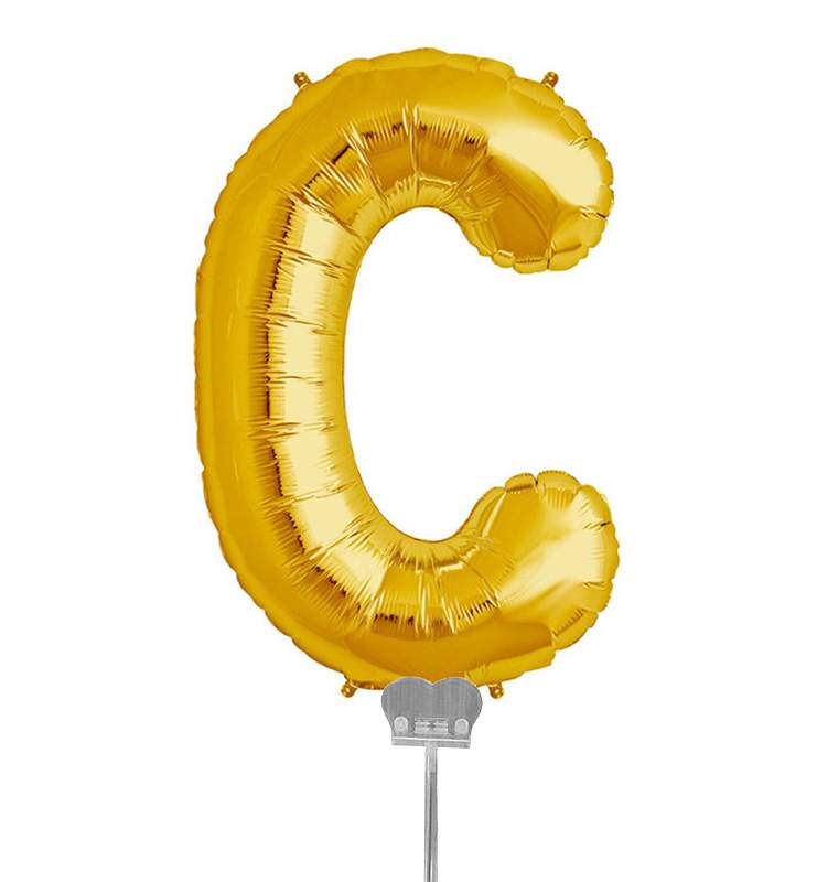 Mini Μπαλόνια Γράμματα Χρυσό 18cm