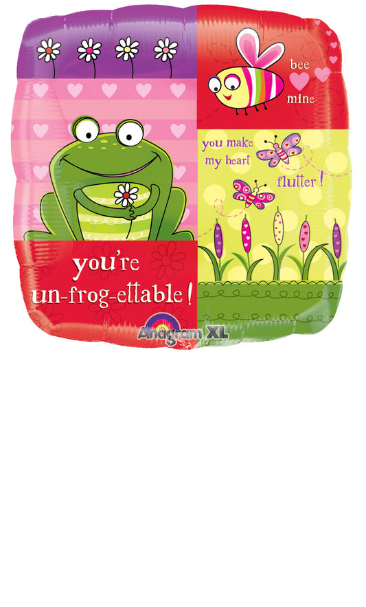 Μπαλόνι Φοιλ 18 Square Frog Love Collage /46 εκ