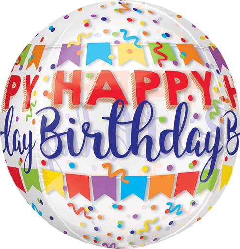 16" Μπαλόνι Happy Birthday banner ORBZ