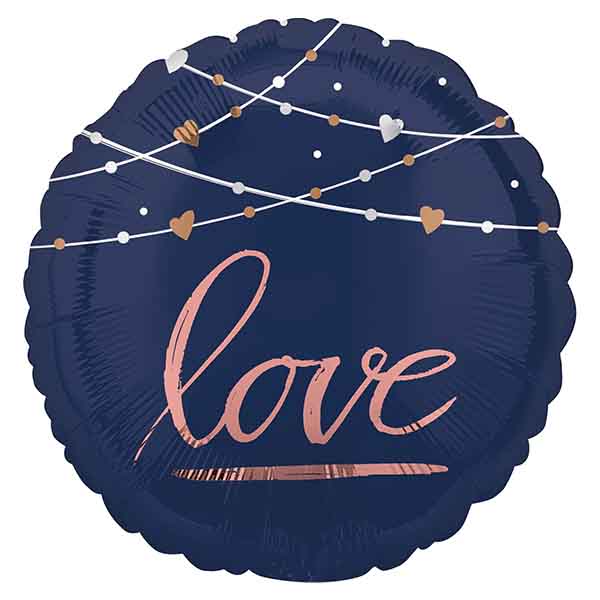 17'' Μπαλόνι αγάπης Navy 'Love'