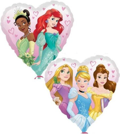 17'' Μπαλόνι Καρδιά 2 όψεων - Πριγκίπισσες Disney