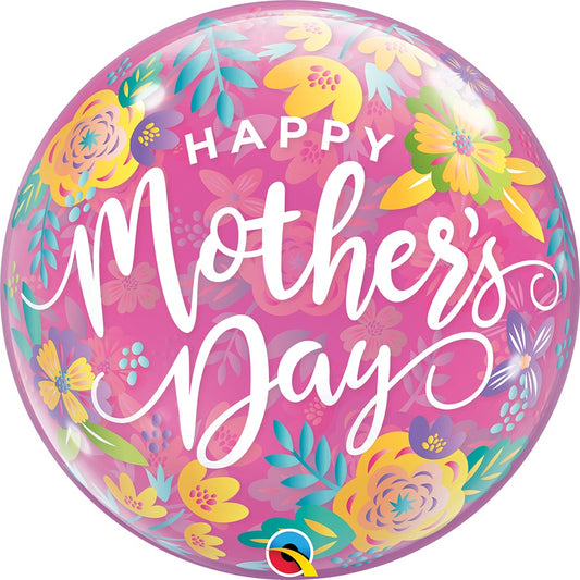 Bubble μονό Happy Mother's Day  Colorful Floral / 56εκ