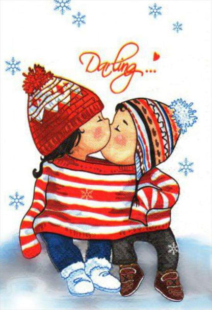 Χριστουγεννιάτικη Κάρτα - Hugs & Kisses