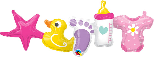 Γιρλάντα Φοιλ Baby Pink 104 εκ / 2 τεμ