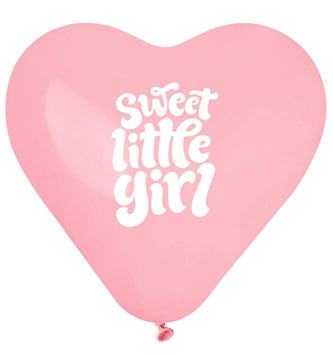 17" Μπαλόνι Καρδιά Sweet Little Girl (25 τεμ)