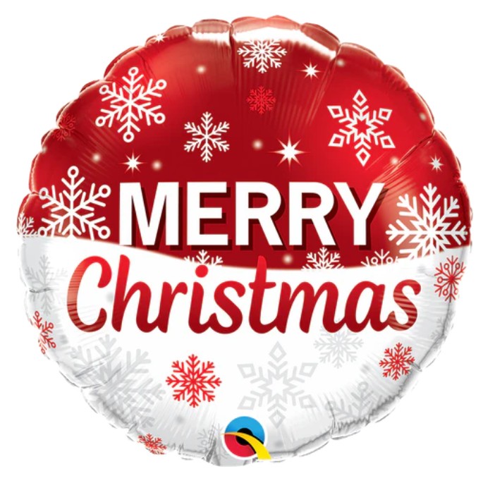 18'' Μπαλόνι Χιονονιφάδες ''Merry Christmas''