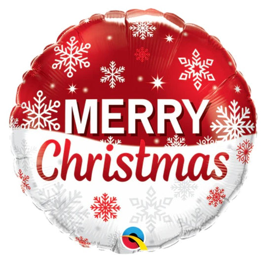 18'' Μπαλόνι Χιονονιφάδες ''Merry Christmas''