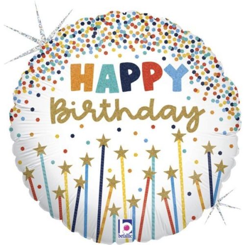 18'' Μπαλόνι Happy Birthday Κεράκια