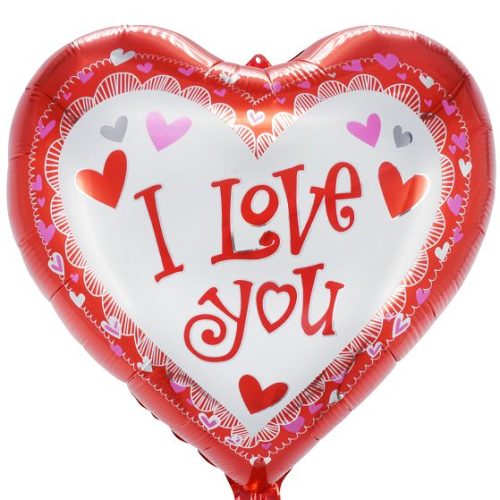 18'' Μπαλόνι καρδιά Ι Love You funky