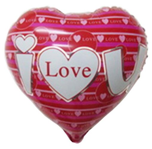 18'' Μπαλόνι Καρδιά 'I Love You' Ροζ - Φούξια