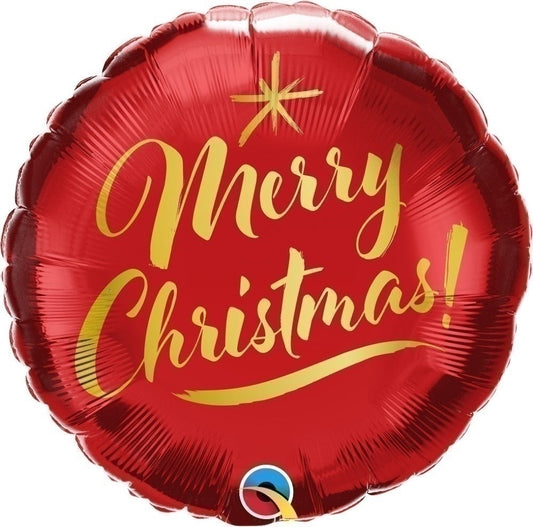 18'' Μπαλόνι Κόκκινο Merry Christmas Gold Script