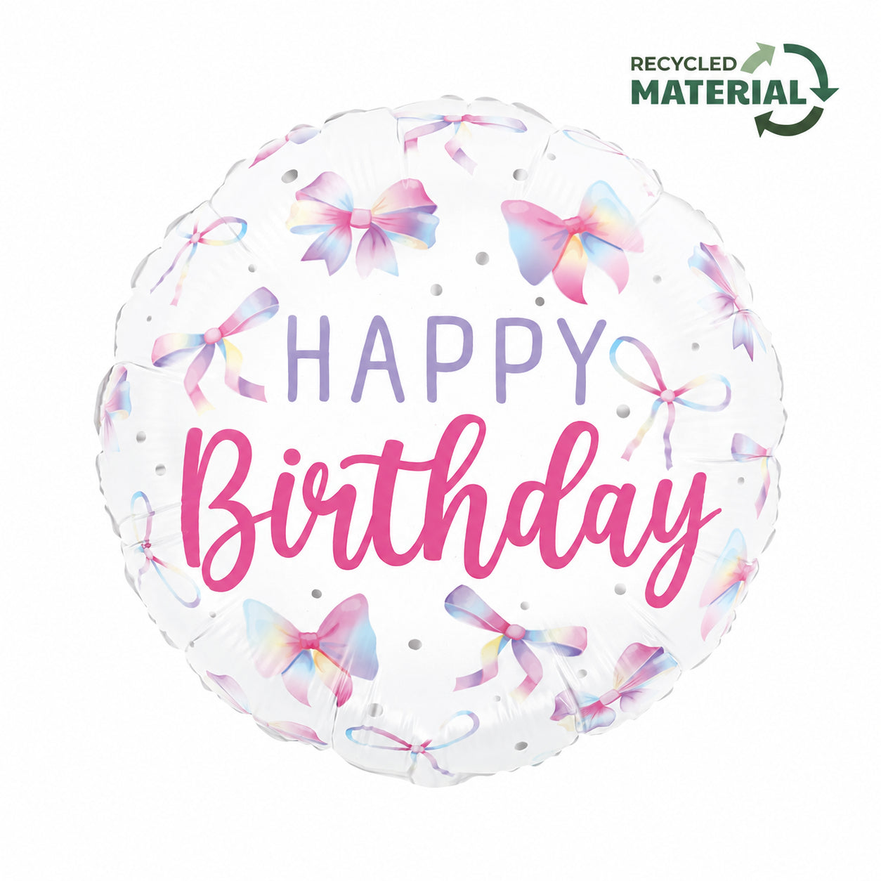 18'' Μπαλόνι με Φιόγκους - Happy Birthday
