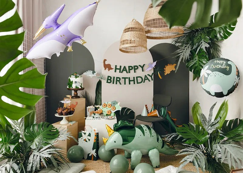 18'' Μπαλόνι Στρογγυλό Δεινόσαυρος Happy Birthday