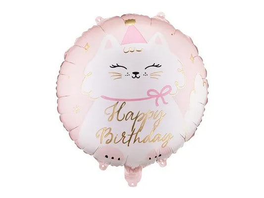 18'' Μπαλόνι Στρογγυλό Kitty Happy Birthday