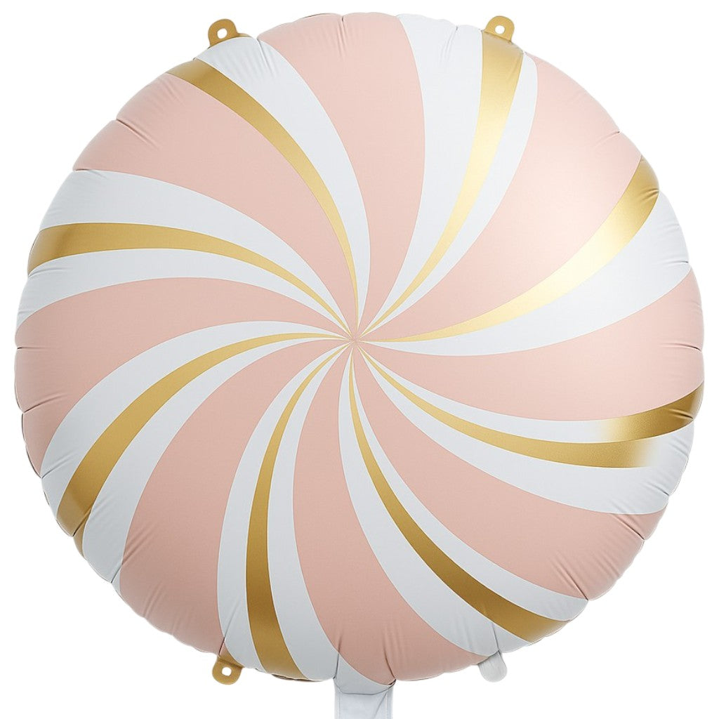 18' Ροζ' Στρογγυλό Μπαλόνι Καραμέλα