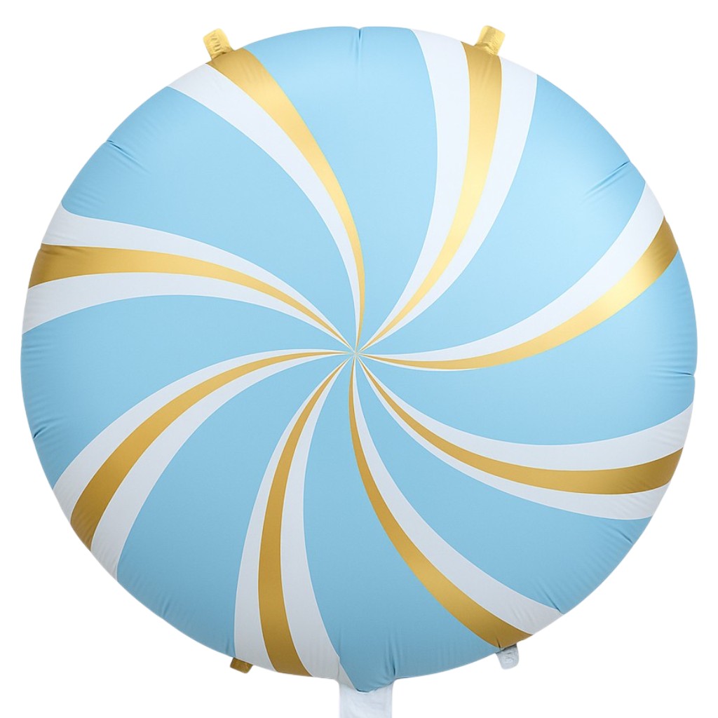 18'' Γαλάζιο  Στρογγυλό Μπαλόνι Καραμέλα