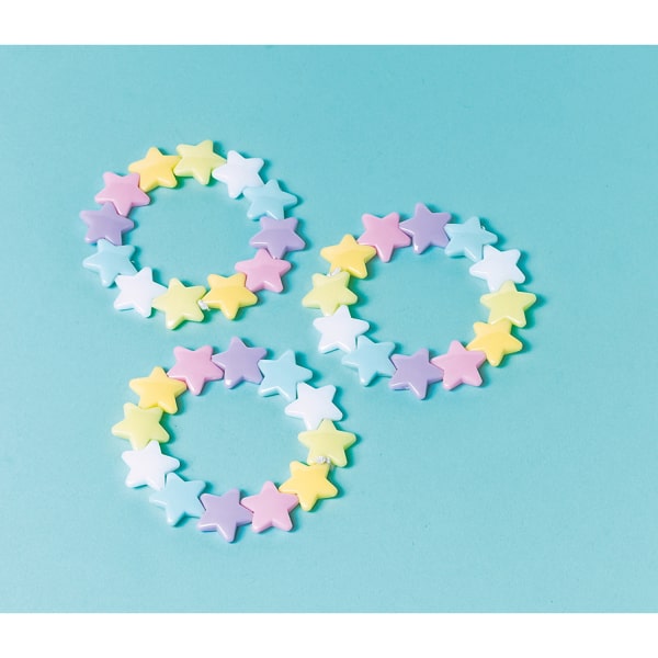 Βραχιόλια με Αστεράκια - Bracelets Star Plastic 1.6 x 1.7 εκ / 12 τεμ
