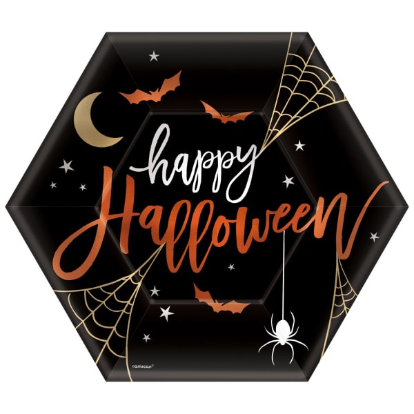 Πιάτα Χάρτινα 23εκ Happy Halloween  / 8 τεμ