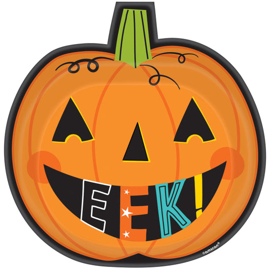 Πιάτα Χάρτινα 27εκ Σχήμα Κολοκύθα / 8τεμ Pumpkin