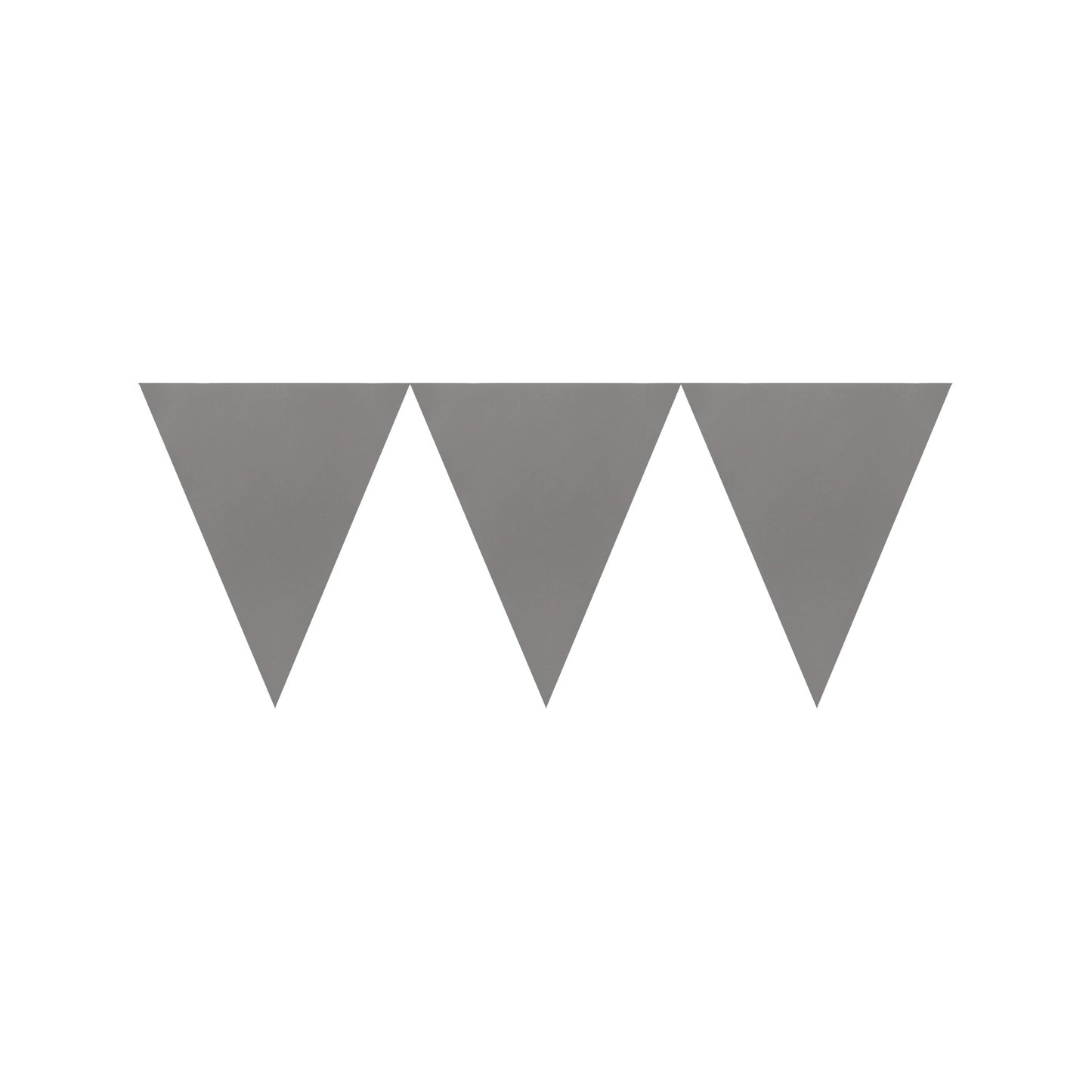 Γιρλάντα Σημαιάκια χάρτινη Ασημί