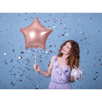 18" Μπαλόνι Αστέρι ροζ χρυσό