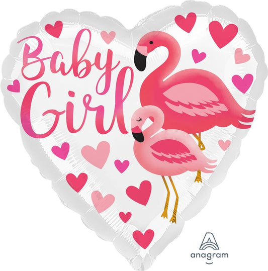 18" Μπαλόνι Baby Girl Φλαμίνγκο