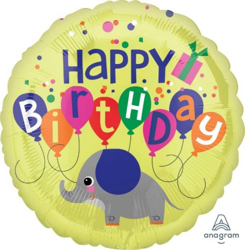 18" Μπαλόνι Ελεφαντάκι Happy Birthday