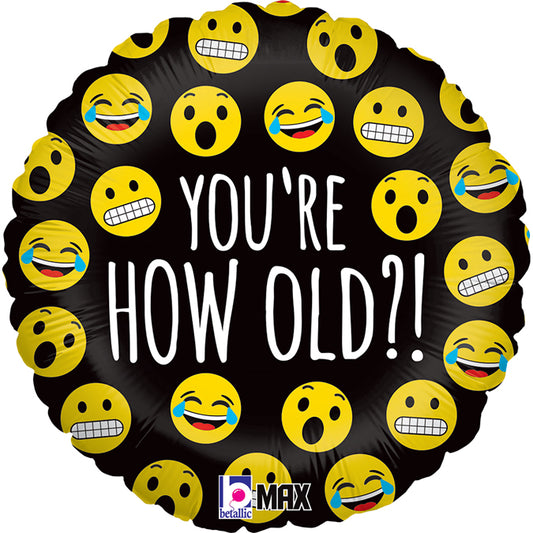 18" Μπαλόνι Emoji How Old?