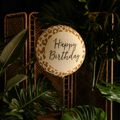 18" Μπαλόνι Foil - Happy Birthday Λεοπάρ