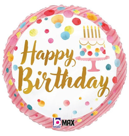 18″ Μπαλόνι Γενεθλίων ροζ Party Time