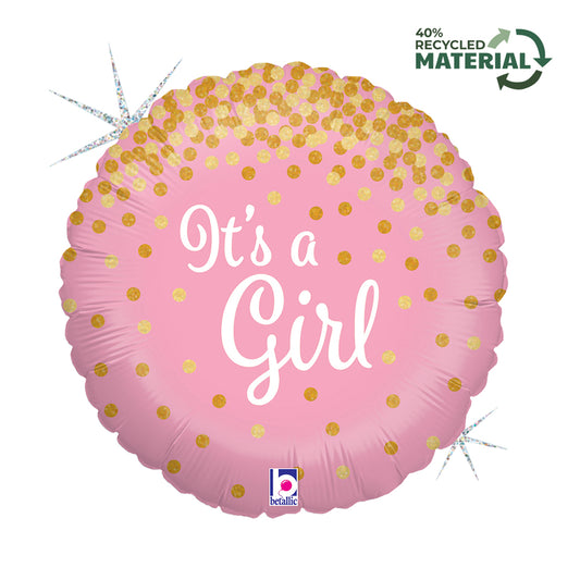18" Μπαλόνι Γέννησης It's A Girl Glittering
