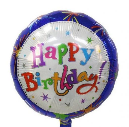 18" Μπαλόνι Happy Birthday Fireworks