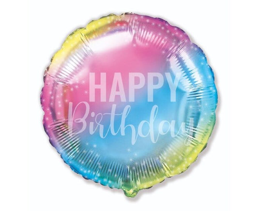 18" Μπαλόνι Happy Birthday όμπρε