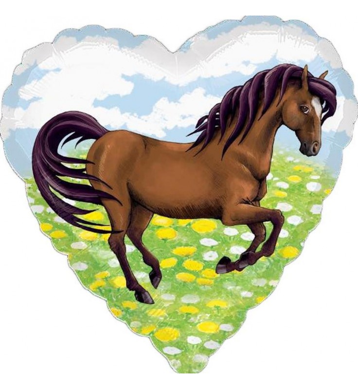 Μπαλόνι Καρδιά Άλογο Charming 18"