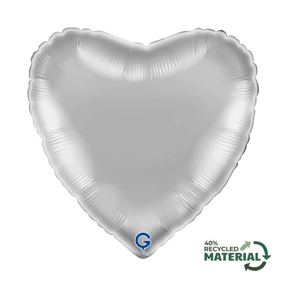 18" Μπαλόνι Καρδιά Ασημί