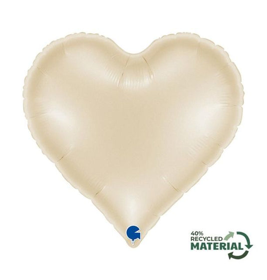 18" Μπαλόνι Καρδιά Κρεμ