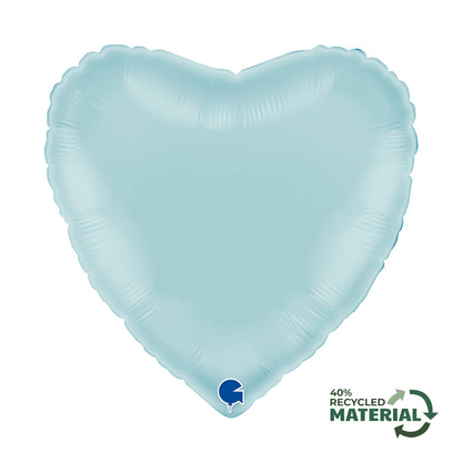 18" Μπαλόνι Καρδιά Παστέλ Γαλάζιο