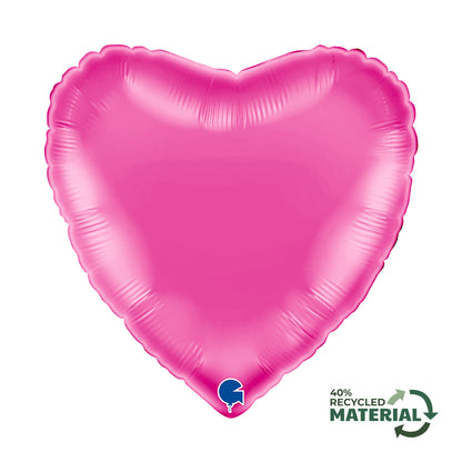 18" Μπαλόνι Καρδιά Φούξια