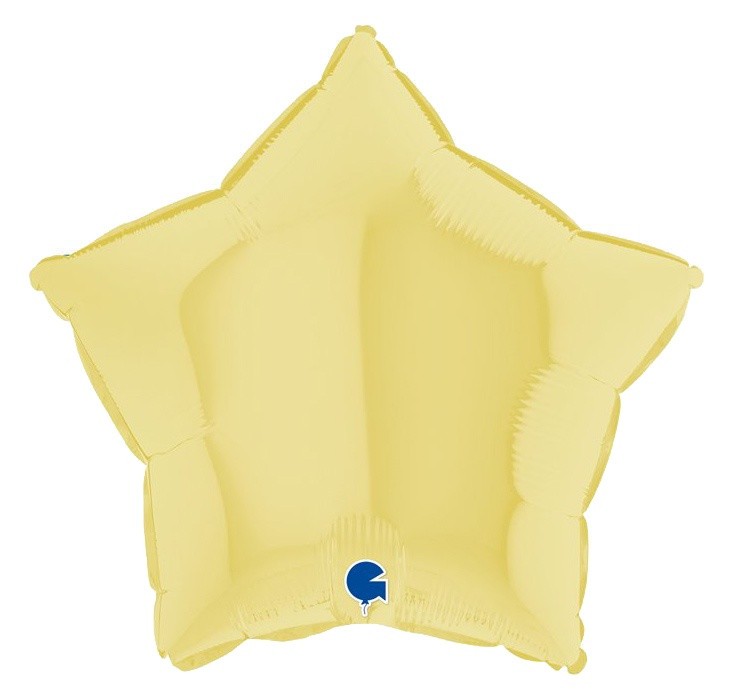 18" Μπαλόνι κίτρινο ματ αστέρι