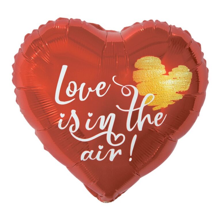 18" Μπαλόνι κόκκινη Καρδιά 'Love is in the Air'