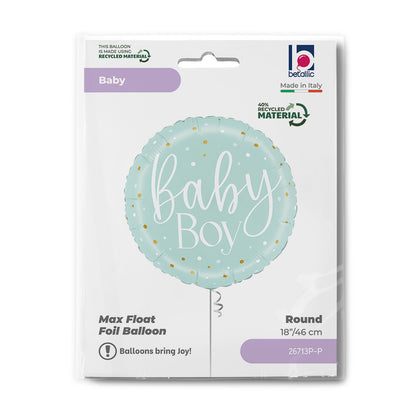 18" Μπαλόνι Στρογγυλό Μέντα - Baby Boy