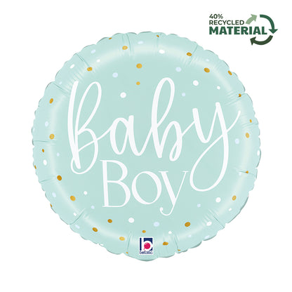 18" Μπαλόνι Στρογγυλό Μέντα - Baby Boy