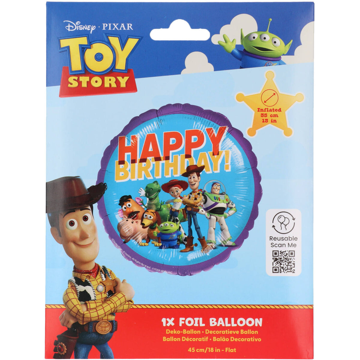 18" Μπαλόνι Toy Story - Happy Birthday