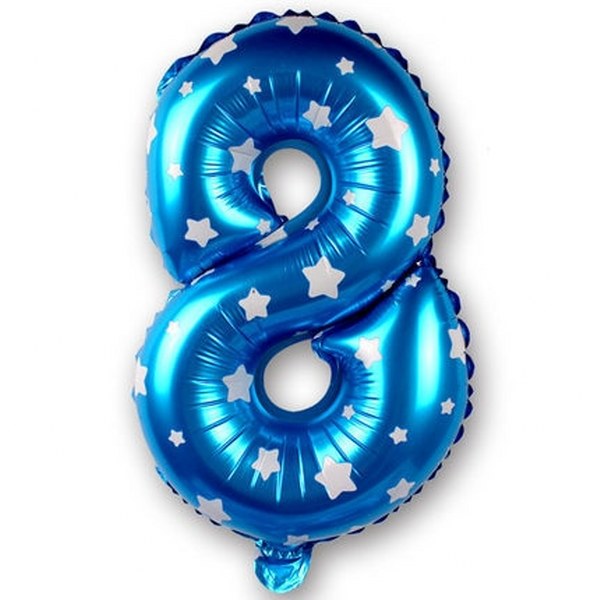 Mini Shape Μπαλόνια Αριθμοί Μπλε 40 cm – 16″