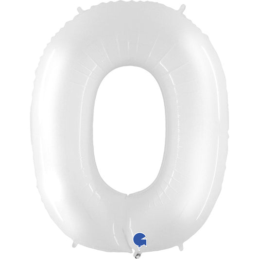 Μπαλόνια Αριθμοί Άσπρο 100 cm - 40"
